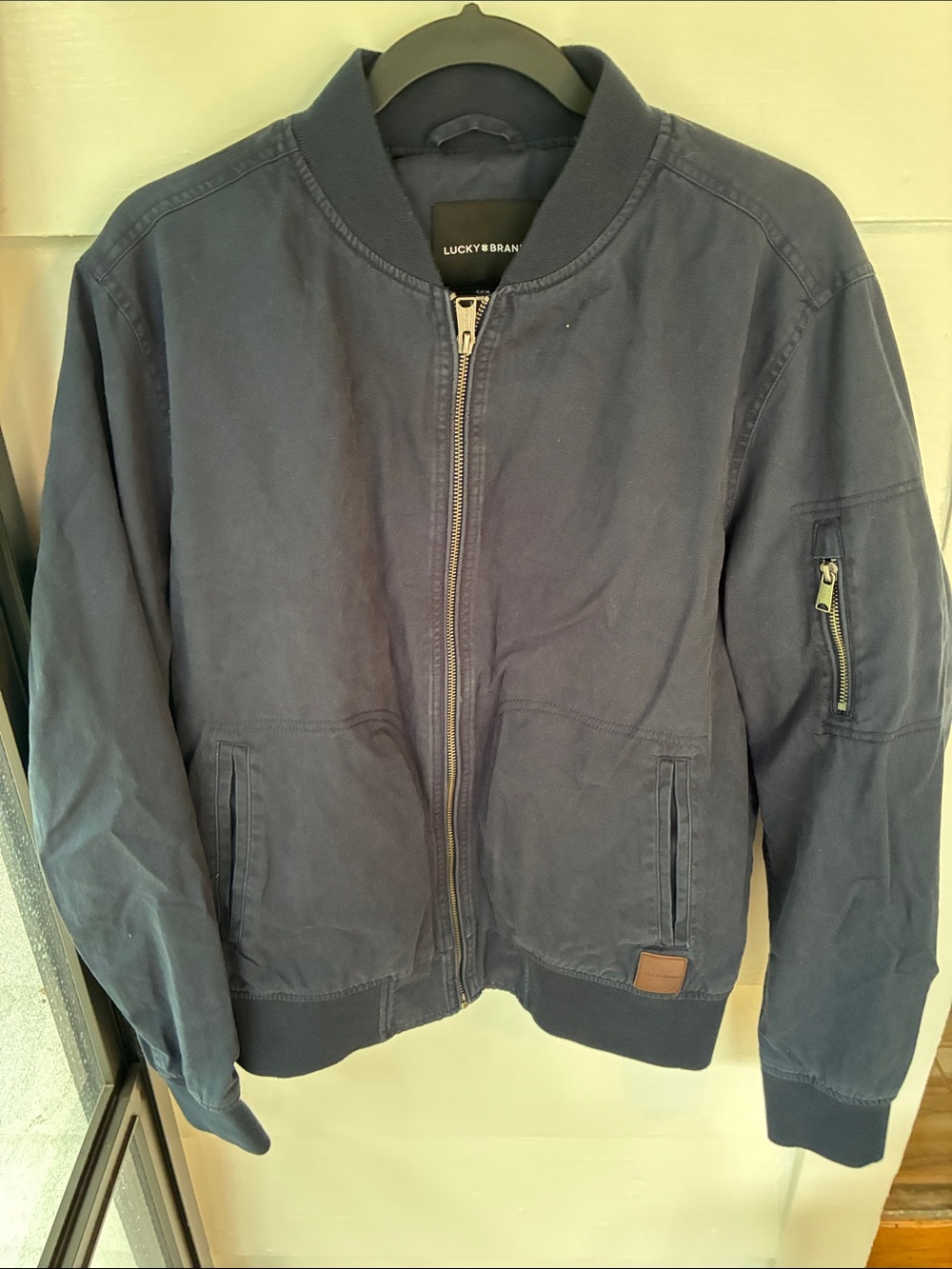 Lucky Brand Men's Dark Blue Bomber Jacket
